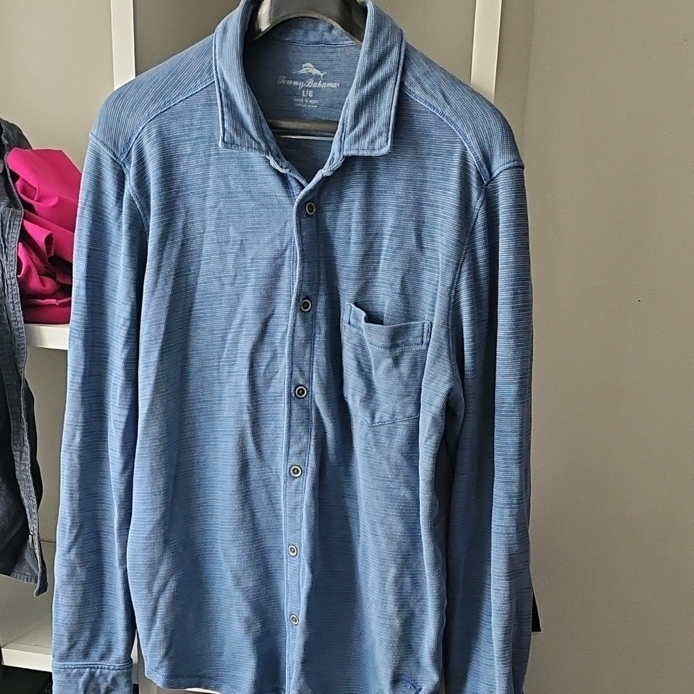 Tommy Bahama Blue Casual Button Down Shirt